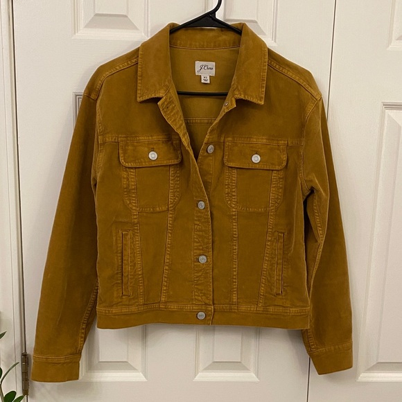 J Crew Corduroy Trucker Jacket Golden Brandy - Picture 1 of 5